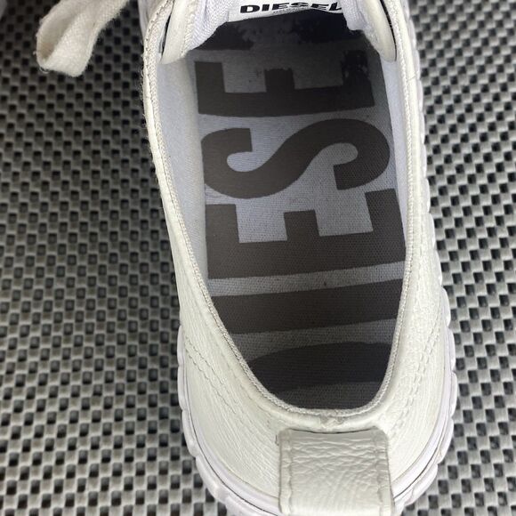 Diesel S-Hanami Sneakers Womens Size 7 White Leather Low Top Platform Lace Up - Picture 11 of 13